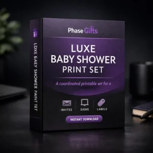 Luxe Baby Shower Print Set