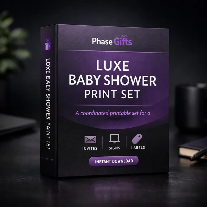 Luxe Baby Shower Print Set