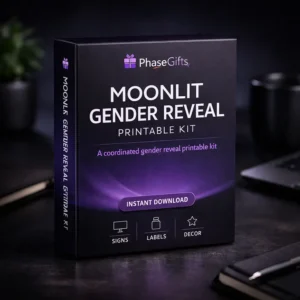 Moonlit Gender Reveal Printable Kit