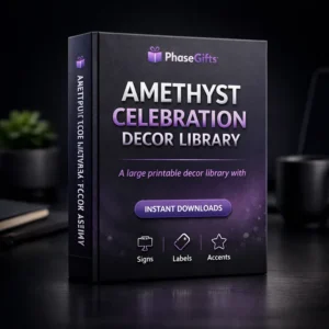 Amethyst Celebration Decor Library