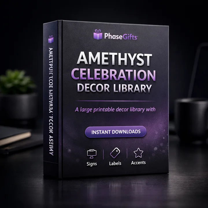 Amethyst Celebration Decor Library